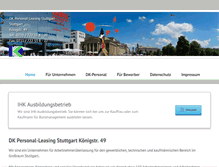 Tablet Screenshot of dk-personalleasing.de